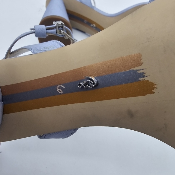 Sam Edelman Kia Square Toe Heels Oslo Blue Size 6 - Picture 9 of 11